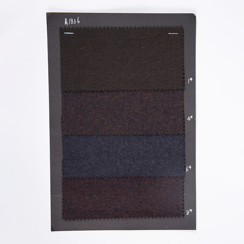 Telas de confecção de malhas da escova do jacquard do algodão de lãs de poliéster para a roupa A1836-1/4/6/8