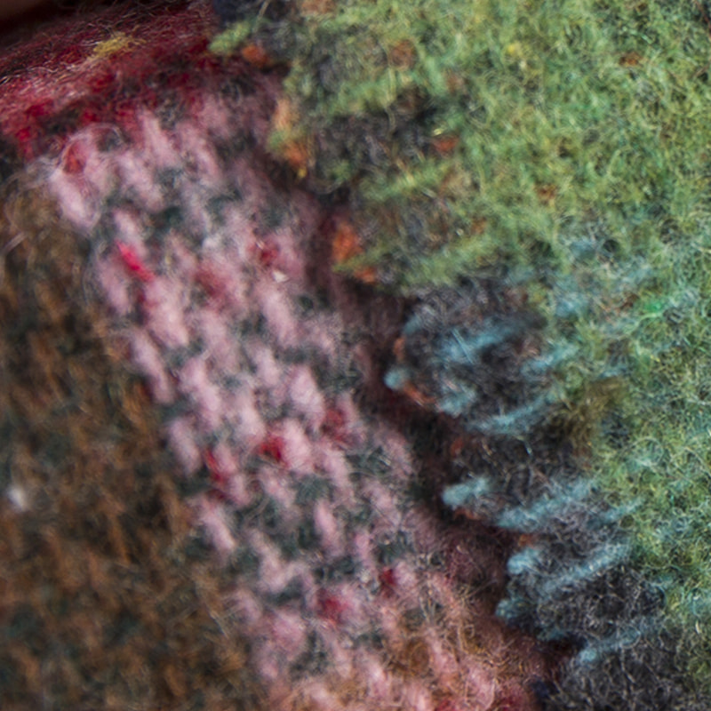 Tecido xadrez tartan multicolorido 30% lã 70% tecido de tweed de fibra química 2278