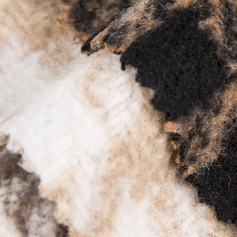 Tecidos de tweed de fibra química Vichy 30% lã 70% 2345