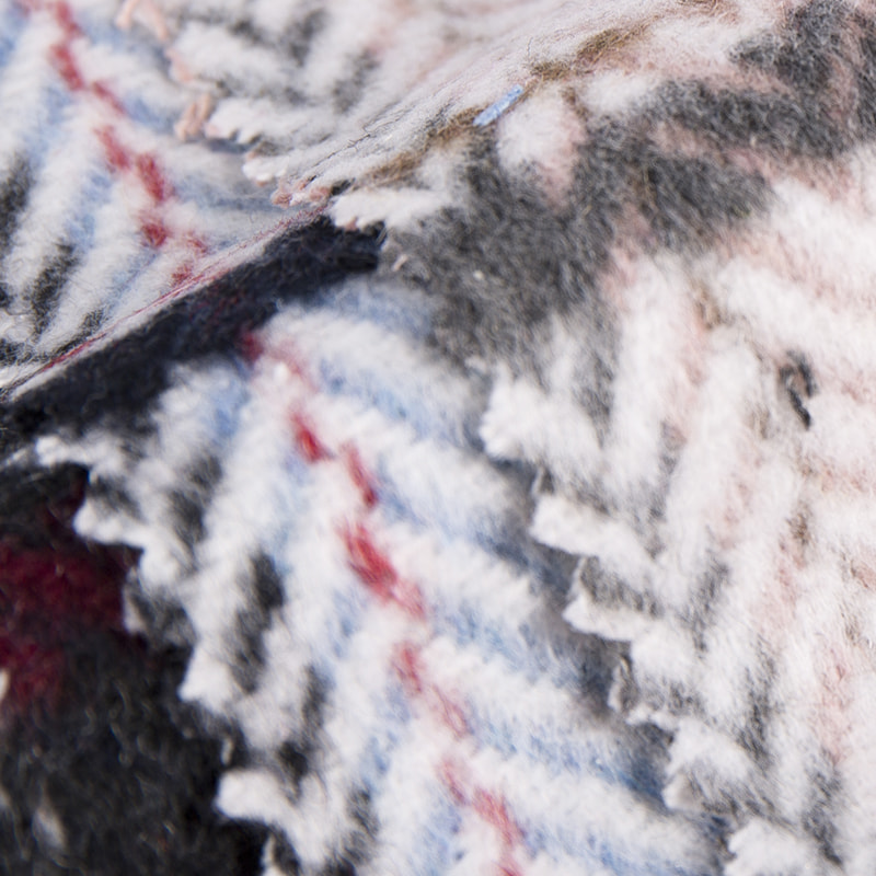 Tecido de tweed escova jacquard xadrez de lã espinha de peixe 2424