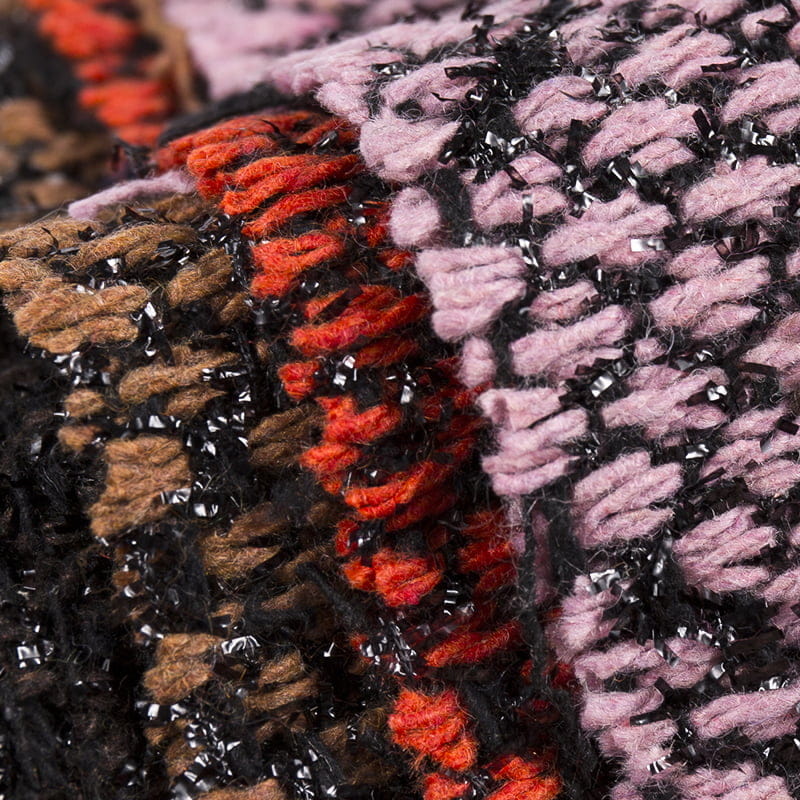 Tecido de tweed com xadrez de diamante de fio extravagante 2504