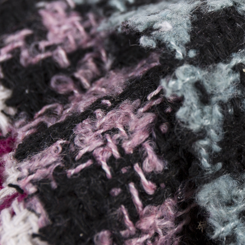 Suéter Loop Fio Houndstooth Lã Tweed Tecido 2540