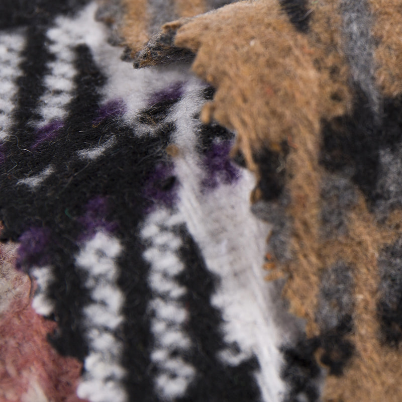 Tecido de tweed de fibra química 2570, xadrez tartan com relevo em sarja grossa 10% lã 90%