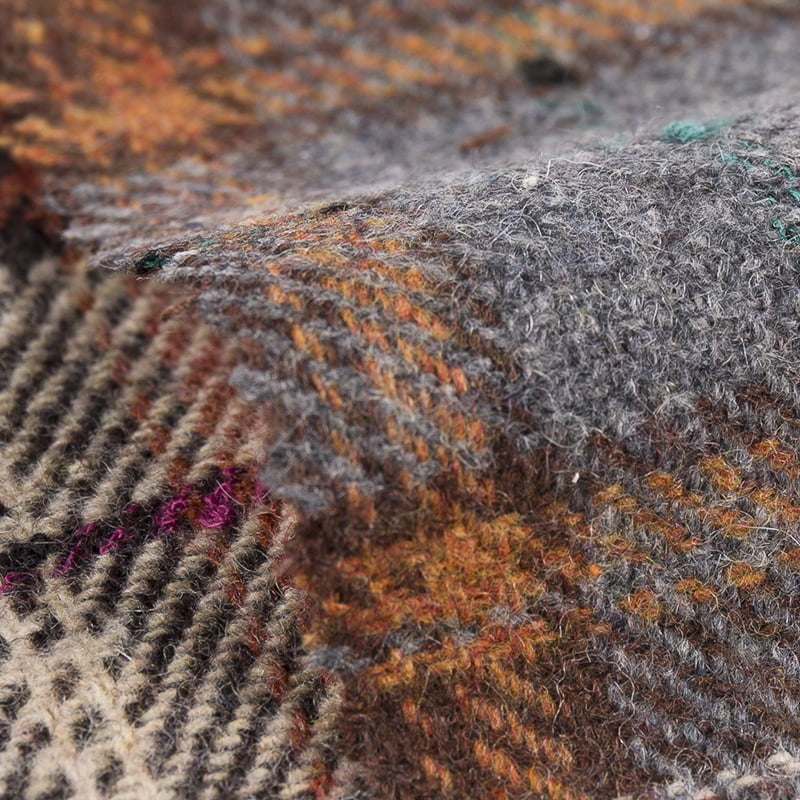 Tecido clássico de tweed de lã xadrez para roupas no inverno 3423