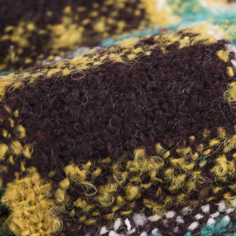 Tecido de tweed de lã com fio de laço jacquard para camisas 3427