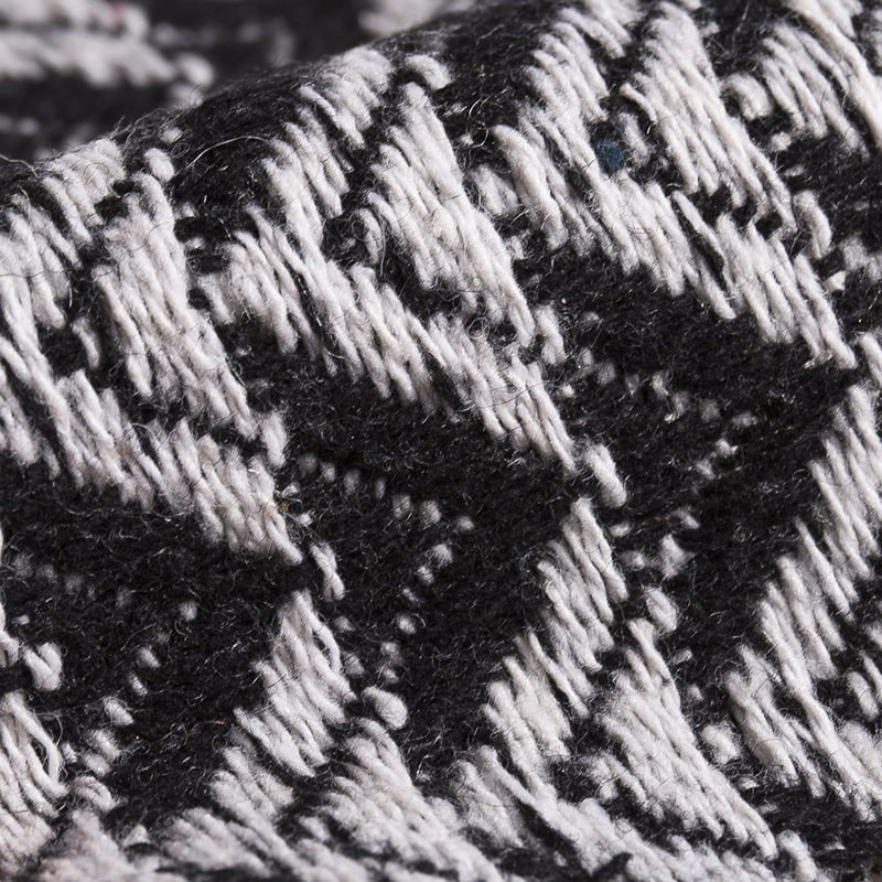 Tecido de tweed pesado de lã jacquard com ponta de flecha em relevo 3457
