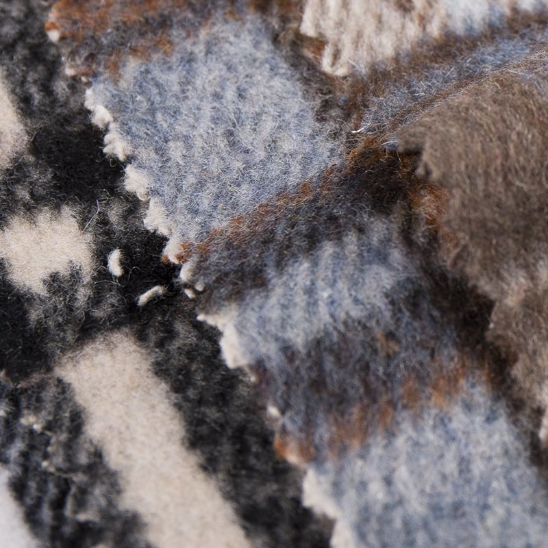 Fio extravagante de lã feito com pincel tecido de tweed xadrez 3507