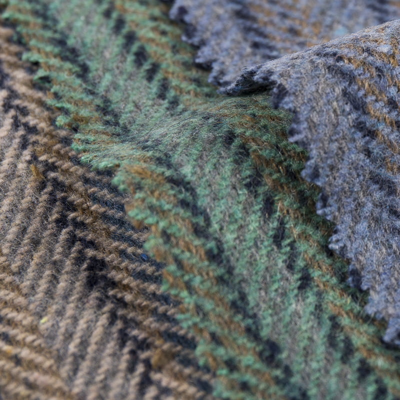 Tecido de lã jacquard com listras em sarja espinha de peixe 3535