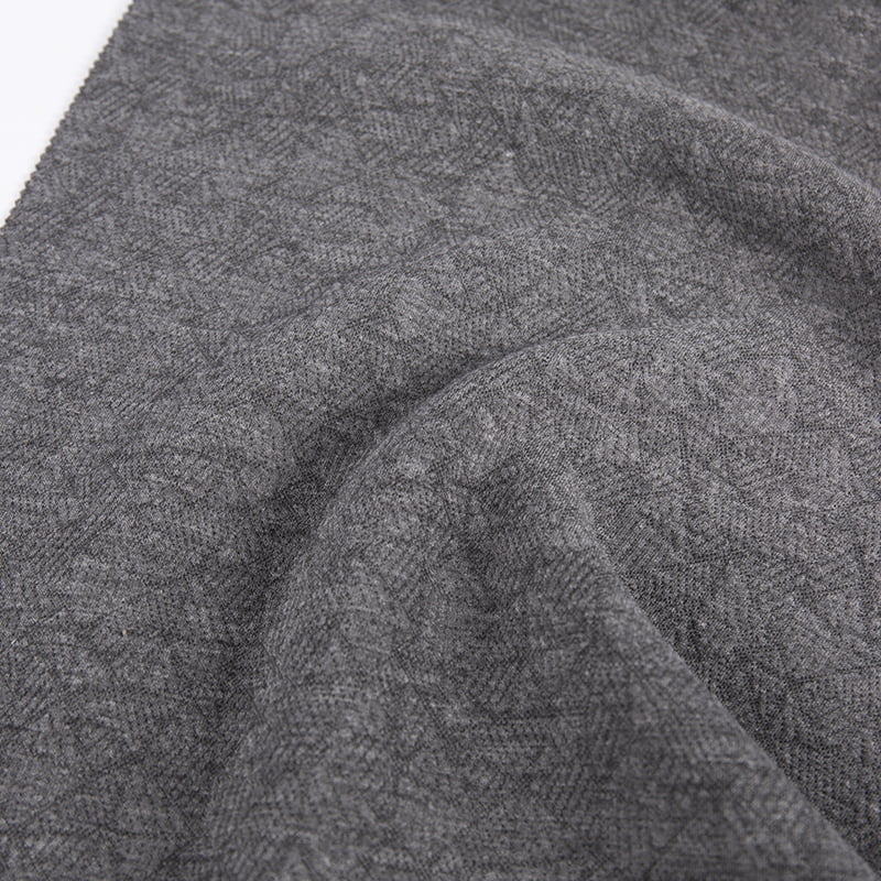 Telas feitas malha moinho de vento gravado do poliéster do Spandex da viscose do jacquard para a roupa AW23026