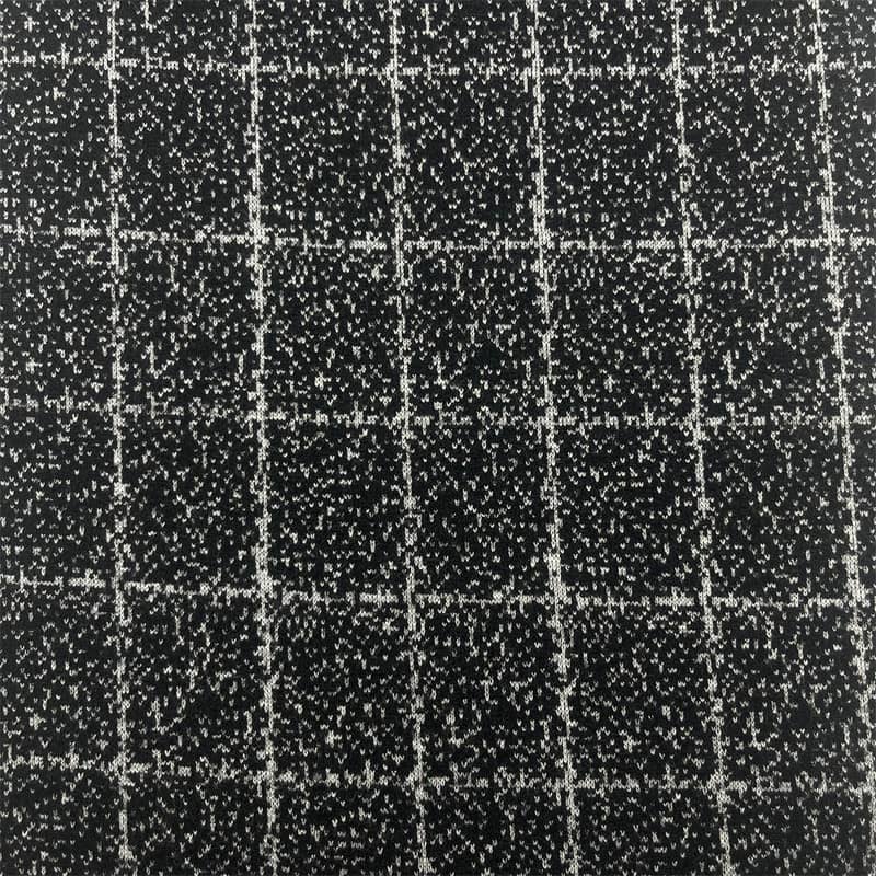 Tecidos de lã de malha com padrão de pontos xadrez para blazers 182808-1