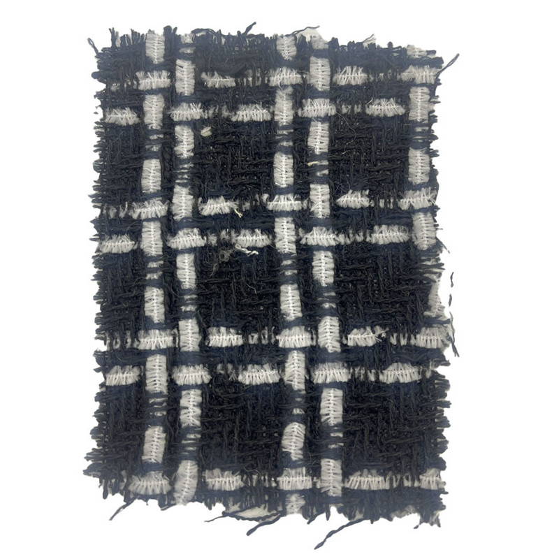 Telas tecidas da mistura de lã xadrez preta intemporal de lãs para a roupa 23545