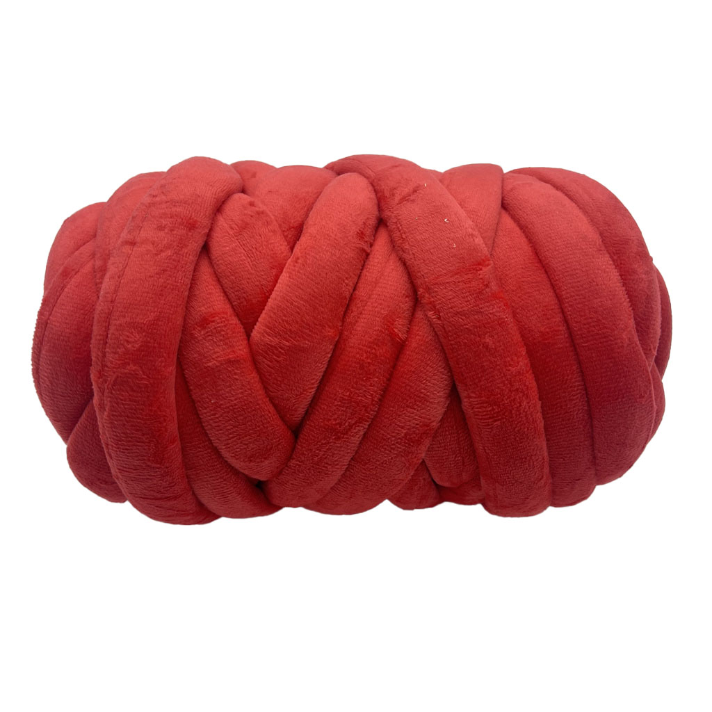 Fios extravagantes do tubo de veludo do fio 2cm do poliéster para fazer malha do dedo