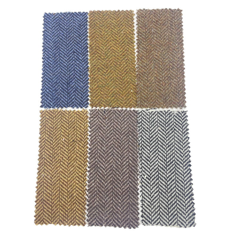 Padrão clássico em espinha de peixe multicores disponíveis para roupas 3491