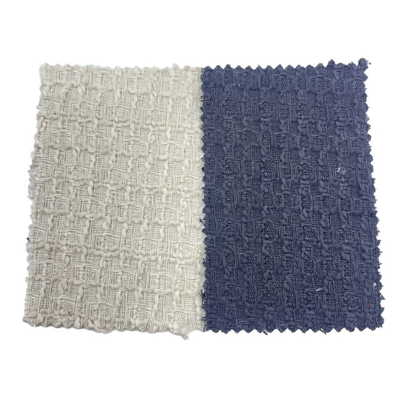 Tecidos de tweed de lã preto e branco em relevo para casacos 3786