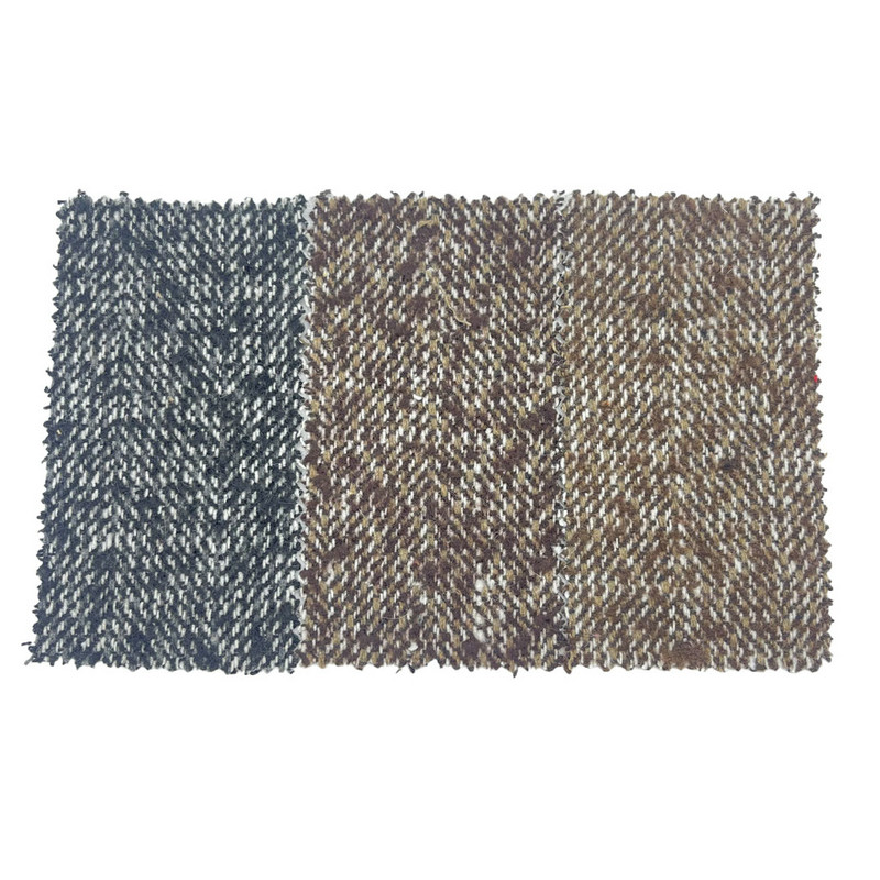 Escove telas grossas de mistura de lã de Brown em espinha de peixe para estofamento 3787