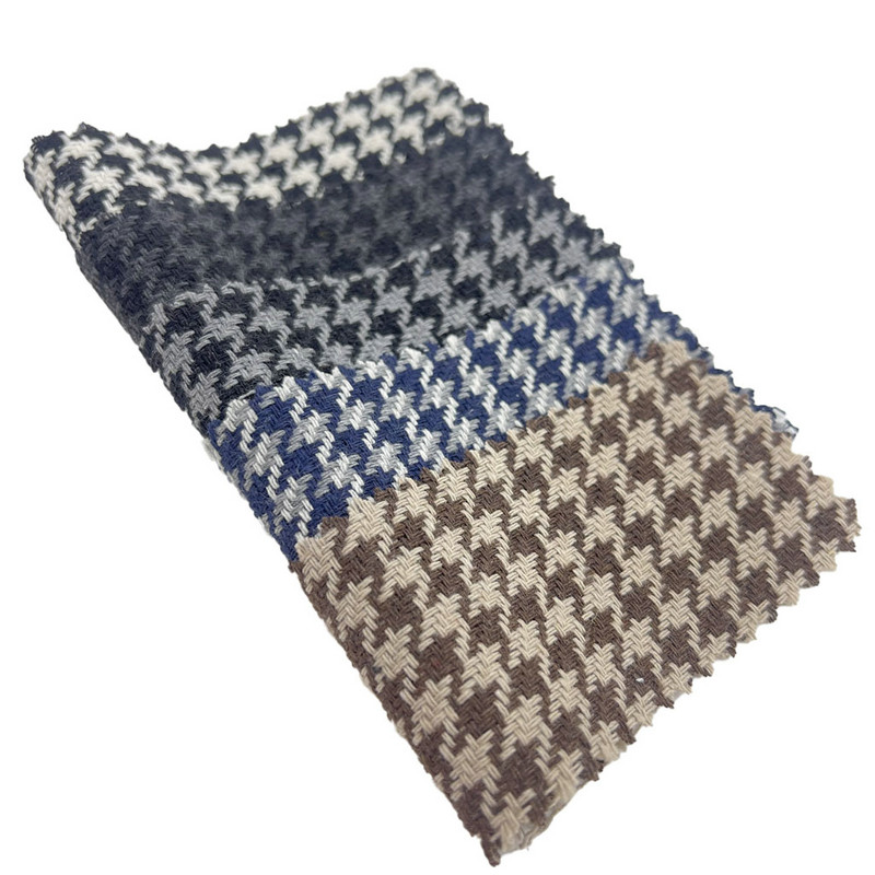 Tecidos de lã Houndstooth cinza escuro para moletons 3946